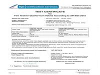 Сертификация огня шарового крана